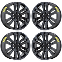 Load image into Gallery viewer, 22&quot; GMC Sierra Yukon Escalade Black Chrome wheels rims OEM set 4 5822 EXCHANGE
