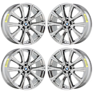 22" BMW X7 Chrome wheels rims Factory OEM set 86534 86539 G07 STYLE 758