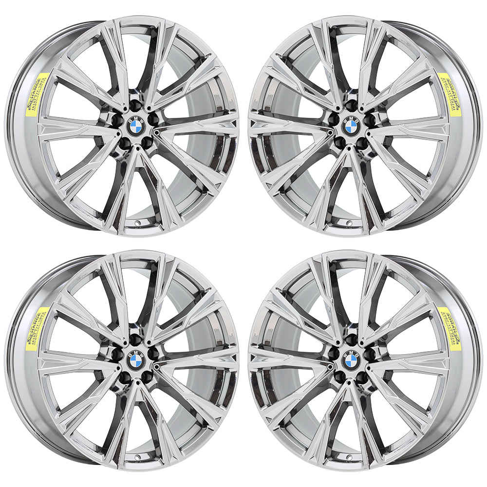 22x9.5 BMW X7 PVD Chrome wheels rims Factory OEM 86534 G07 STYLE 758