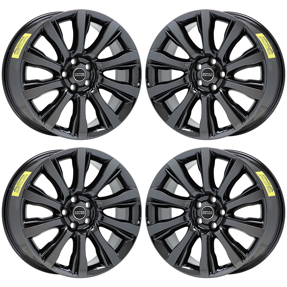 21x9.5 Range Rover HSE Black Chrome wheels rims Factory OEM set 4 72246