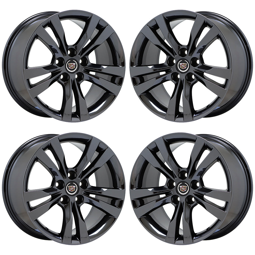 18x8.5 18x9.5 Cadillac CTS V-Sport Black Chrome wheels rims Factory OEM 4717 19