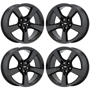 20x8 20x9 Camaro SS Black Chrome wheels rims Factory OEM GM set 4 5443 5445