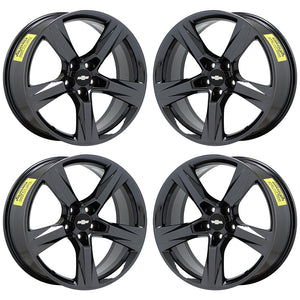 20x8.5" 20x9.5" Camaro SS Black Chrome wheels rims Factory OEM GM set 5760 5764