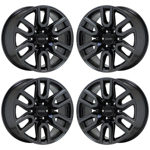 20" GMC Sierra Yukon 1500 Black Chrome wheels rims Factory OEM GM set 5914