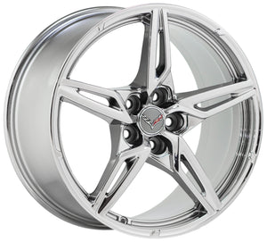 19x8.5 20x11 Corvette C8 PVD Chrome wheels rims Factory OEM 14007 14008 EXCHANGE