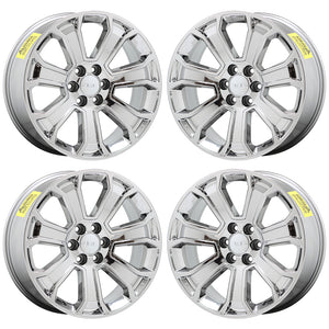 22" Sierra Silverado 1500 PVD Chrome wheels rims Factory OEM GM 5665