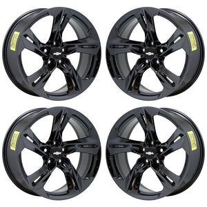 20x8.5" 20x9.5" Chevrolet Camaro RS Black Chrome wheels rims OEM set 5874 5878