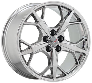 19x8.5 20x11 Corvette C8 PVD Chrome wheels Factory OEM GM 14011 14012 EXCHANGE