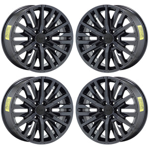 22" Cadillac Escalade Black Chrome wheels rims OEM set 5921 EXCHANGE