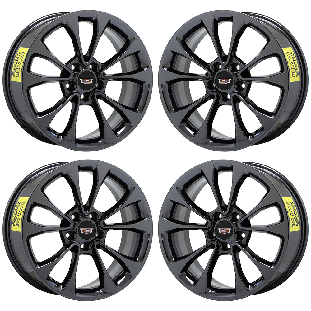 EXCHANGE Cadillac ATS Coupe Black Chrome Wheels Rims Factory OEM Set 4731 4734