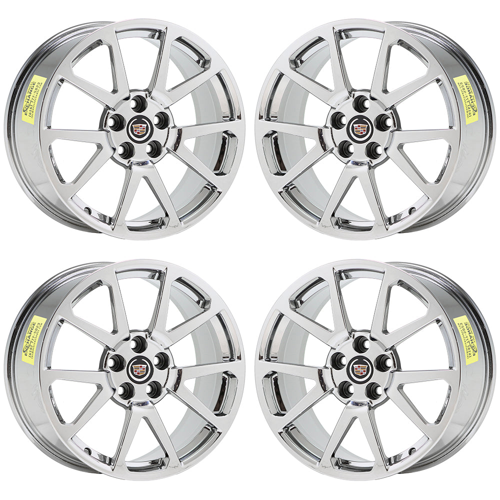 19x9 19x10 Cadillac CTS-V Coupe PVD Chrome Wheels Factory OEM 4647 4677 EXCHANGE