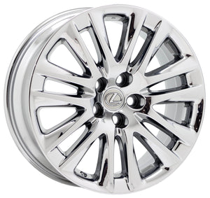 19" Lexus LS460 Bright Chrome wheels rims Factory OEM set 4 74284 EXCHANGE