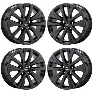 17" Lexus ES300 ES350 Black Chrome wheels rims Factory OEM set 74374 EXCHANGE