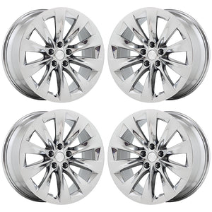 20" Tesla Model X PVD Chrome wheels rims Factory OEM set 97800 97801