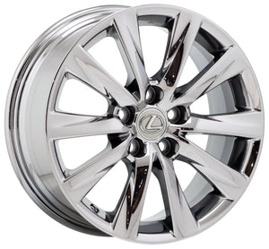 17" Lexus IS200 IS250 IS300 IS350 PVD Chrome wheels rims OEM set 74287 EXCHANGE