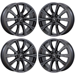 22" BMW X7 Black Chrome wheels rims set 4 86534 86539 G07 STYLE 758 EXCHANGE