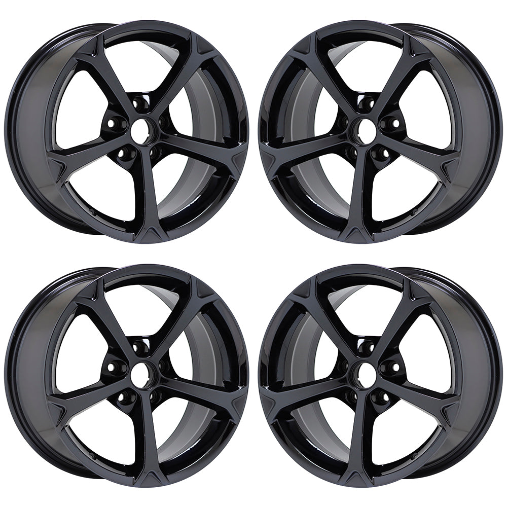 EXCHANGE 18x9.5/19x12 Corvette Grand Sport C6 Black Chrome wheels rims ...