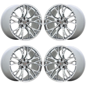 19x10" 20x12" Corvette Z06 C7 PVD Chrome wheels OEM set 5734 5740 EXCHANGE