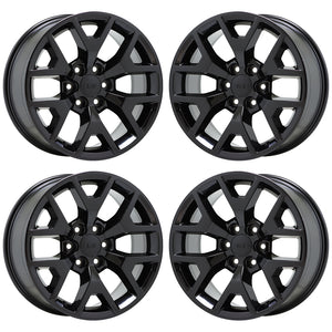 20" GMC Sierra Yukon 1500 Truck Black wheels rims OEM set 5658 EXCHANGE