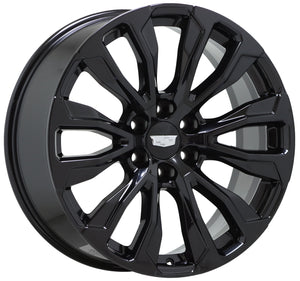 22" Cadillac Escalade Gloss Black Wheels Rims Factory OEM Set 14025 EXCHANGE