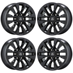 18" Lexus GX460 Gloss Black Wheels Rims Factory OEM Set 74297 EXCHANGE