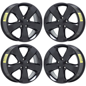 20" Jeep Grand Cherokee Dodge Durango Black wheels rims Factory OEM set 9137