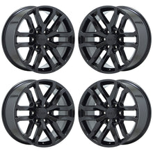 Load image into Gallery viewer, 20&quot; GMC Sierra Yukon 1500 Black wheels rims Factory OEM GM set 5924
