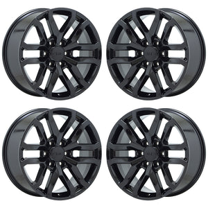 20" GMC Sierra Yukon 1500 Black wheels rims Factory OEM GM set 5924