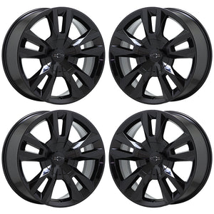 22" Silverado 1500 Suburban Tahoe Black wheels rims OEM GM set 4 5620 EXCHANGE