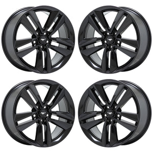 19" Ford Mustang Black wheels rims Factory OEM 2015 - 2018 set 10034 EXCHANGE