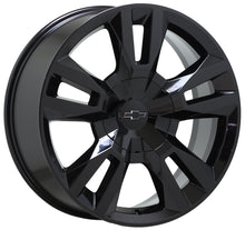 Load image into Gallery viewer, 22&quot; Silverado 1500 Suburban Tahoe Black wheels rims OEM GM set 4 5620 EXCHANGE
