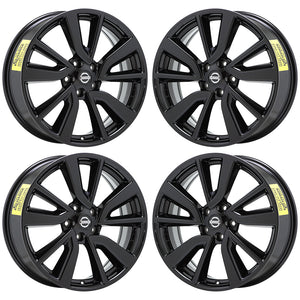 19" Nissan Rogue Sport Gloss Black wheels rims Factory OEM set 62748 EXCHANGE