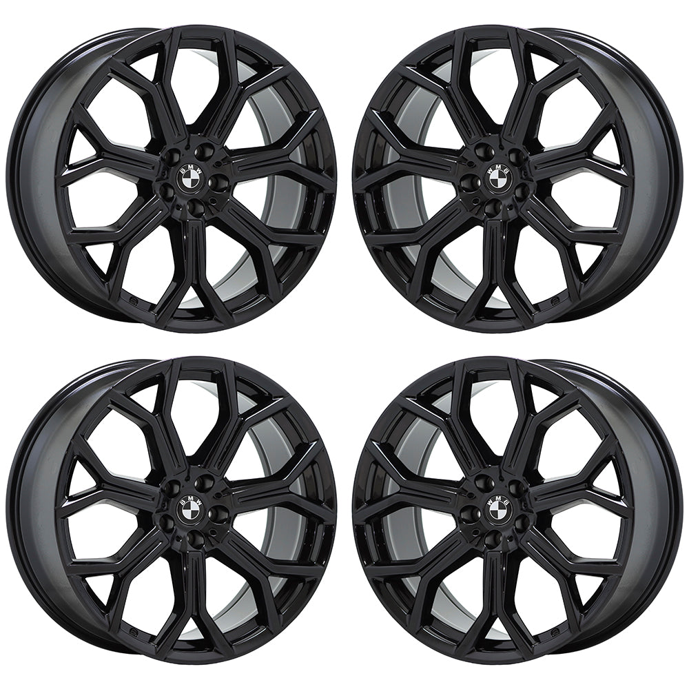 21x9.5 BMW X5 X7 Gloss Black wheels rims Factory OEM set 4 86533 EXCHANGE