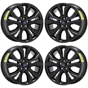 19" Ford Edge Black wheels rims Factory OEM Set 2019-2022  10195 EXCHANGE