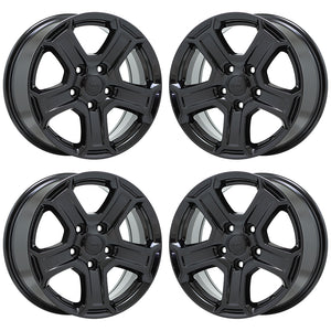 17" Jeep Wrangler Black wheels rims Factory OEM set 9216 EXCHANGE