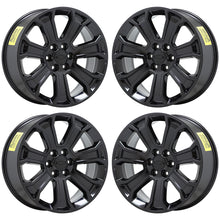 Load image into Gallery viewer, 22&quot; Sierra SIlverado 1500 Truck Black wheels rims Factory OEM GM CK163 set 5665
