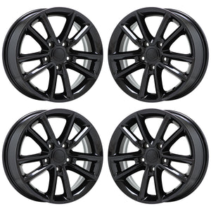 17" Dodge Journey Grand Caravan black wheels rims Factory OEM set 2399 EXCHANGE