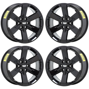 22" Escalade Silverado SIerra Black wheels rims Factory OEM CK162 GM set 5662