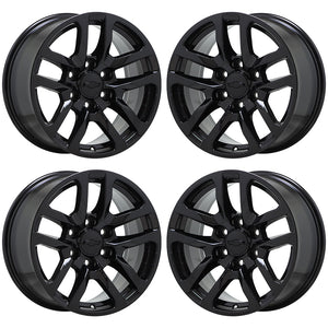 18" Silverado Tahoe Suburban 1500 Truck Black wheels rims Factory OEM set 5912