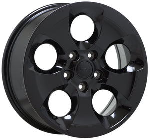 18" Jeep Wrangler Altitude Black wheels rims Factory OEM set5 9119