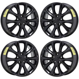 20" Jeep Grand Cherokee Black wheels rims Factory OEM set 4 2496 EXCHANGE