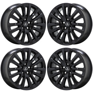 19" Lexus LS460 LS600 black wheels rims Factory OEM set 4 74284