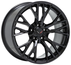 NEW - 19" Chevrolet Corvette Z06 Gloss Black wheel rim Factory OEM 5734 5739