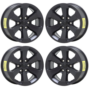 18" Dodge Ram 1500 Truck Satin Black wheels rims Factory OEM set 2671 EXCHANGE