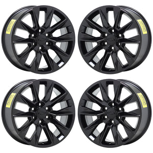 20" Chevrolet Silverado Tahoe 1500 Gloss Black wheels rims OEM set 5919 EXCHANGE