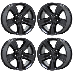 20" Dodge Ram 1500 Truck Satin Black wheels rims Factory OEM set 4 2453