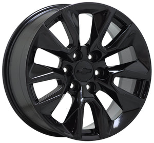 20" Chevrolet Silverado 1500 Black wheels rims Factory OEM 5916 EXCHANGE