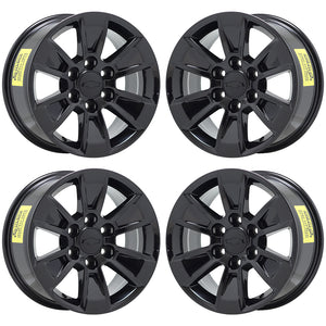 17" Chevrolet Silverado 1500 Truck Black wheels rims Factory OEM set 4 5908