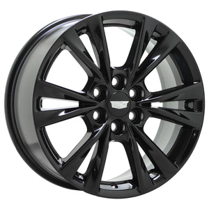 18" Cadillac XT5 XT6 SRX Gloss Black Wheels Rims Factory OEM Set 4844 4845