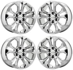 20" Chevy Silverado 1500 Bright Chrome wheels rims Factory set 14090 EXCHANGE